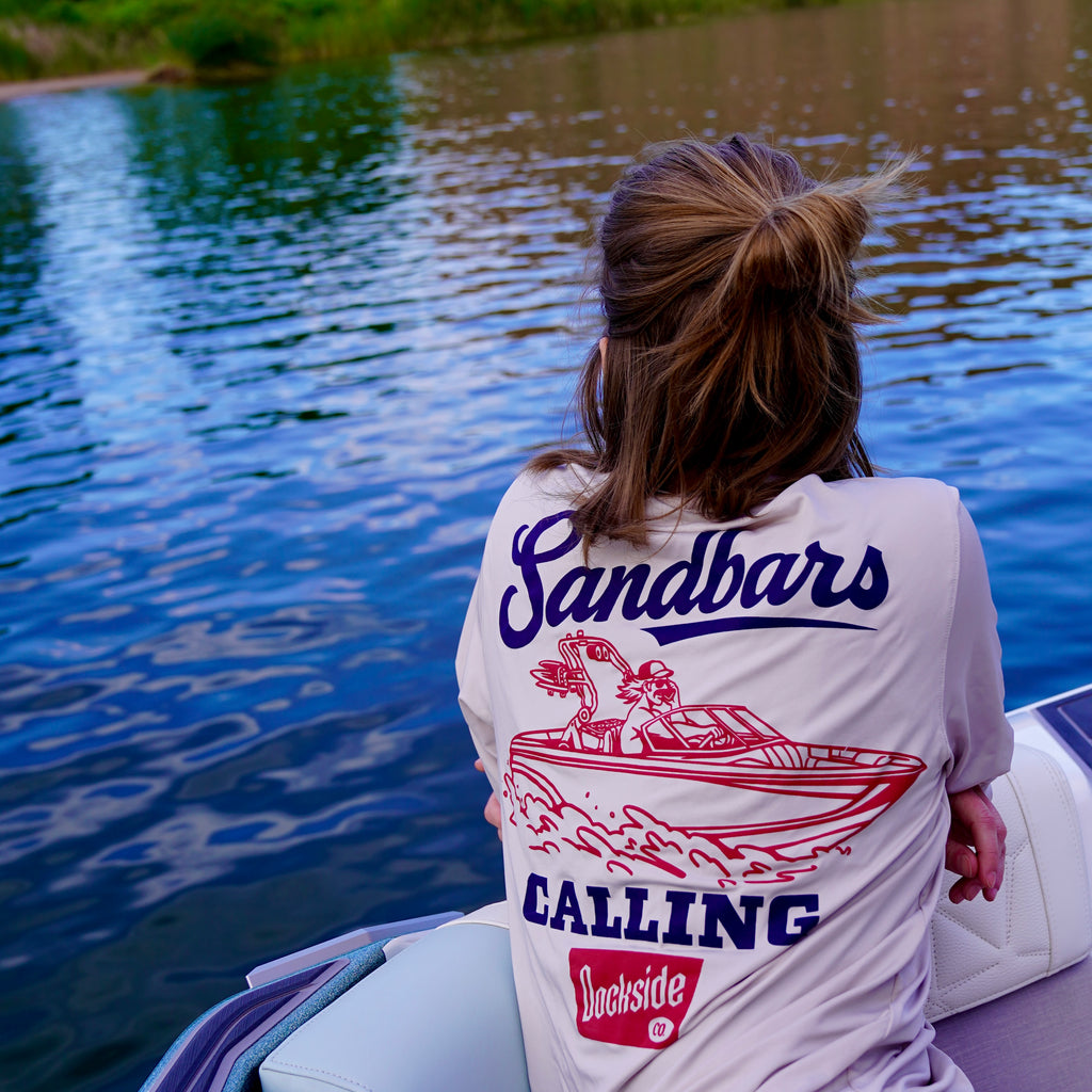 Sandbars Callin Premium Rash Guard - Sand