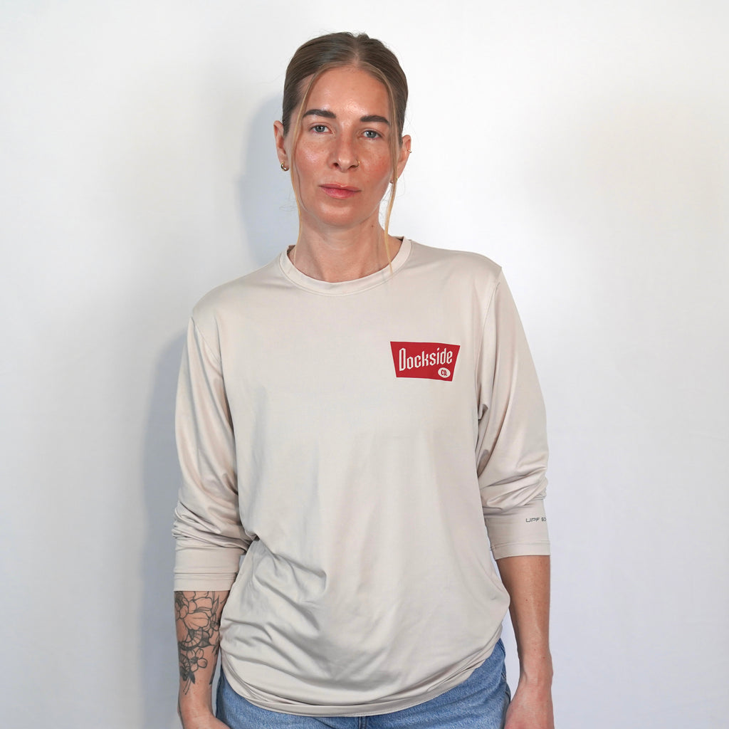 Sandbars Callin Premium Rash Guard - Sand