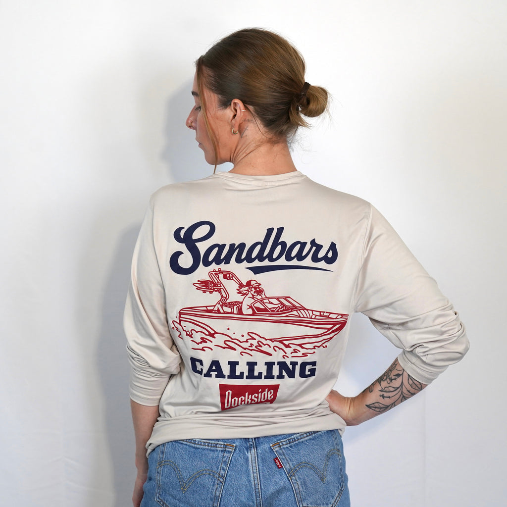 Sandbars Callin Premium Rash Guard - Sand
