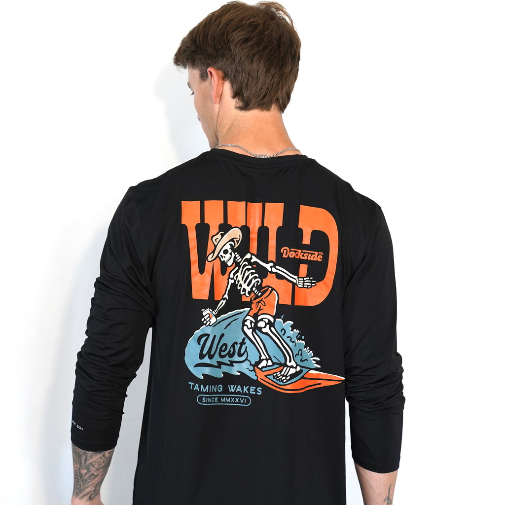 Wild Wakes Premium Rash Guard - Black