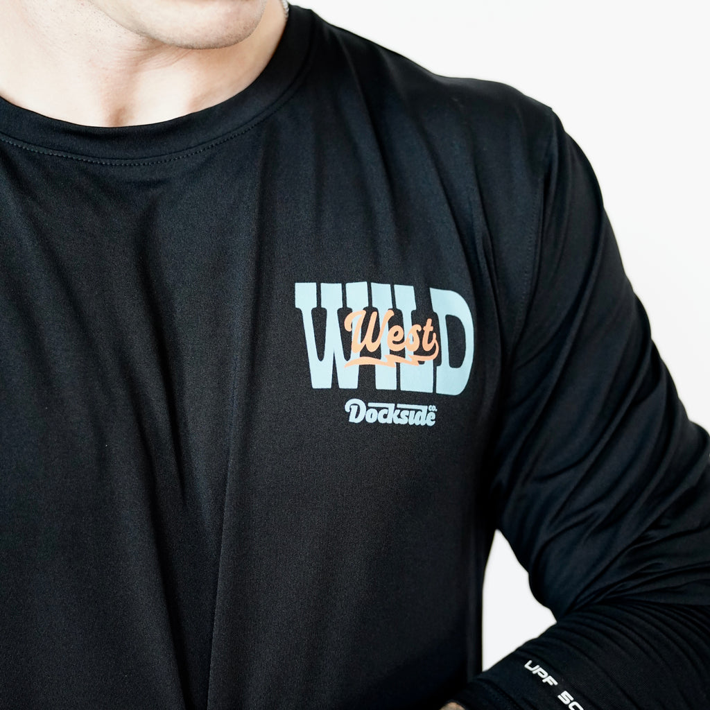 Wild Wakes Premium Rash Guard - Black