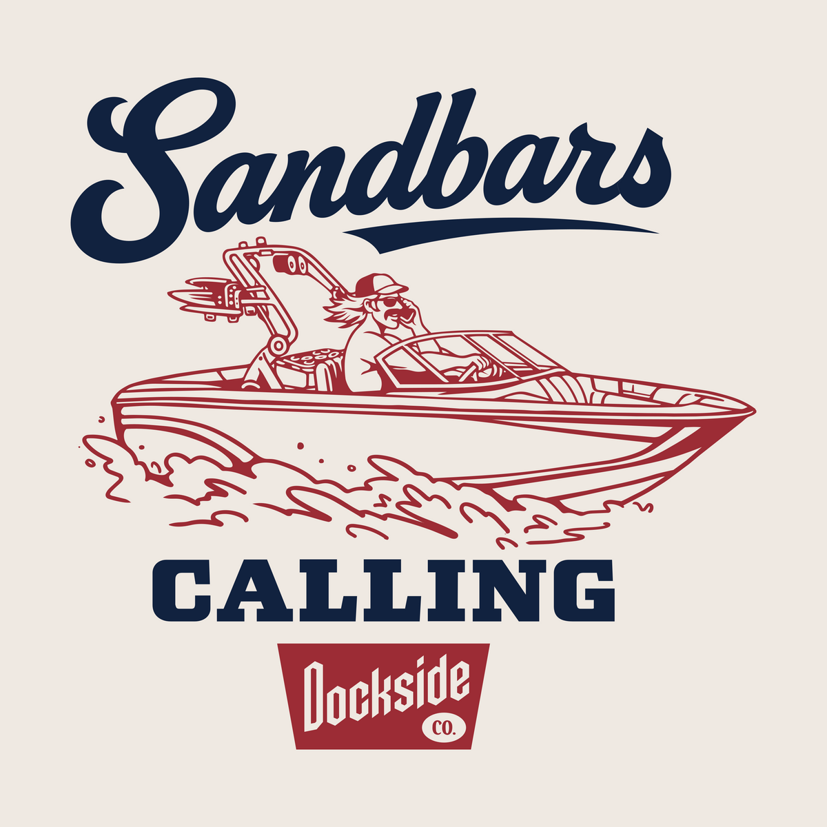 Sandbars Callin Premium Rash Guard - Sand